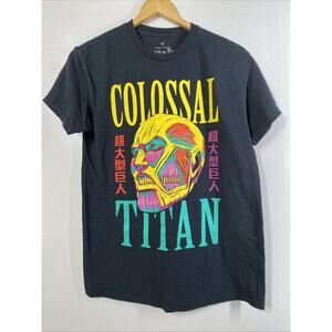 Attack on Titan Colossal Final Season T-Shirt Black Men's Medium 38-40